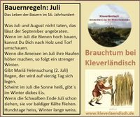 7 Bauernregel Juli