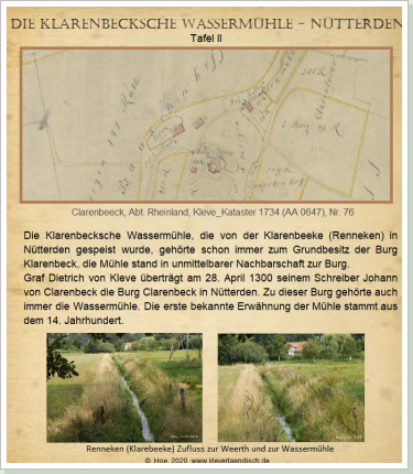 Tafel II, Klarenbeck'sche Wassermühle, Hoen.26.06.2020