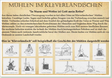 Tafel Mühlen im Klevischen, Hoe. 21.06.2020